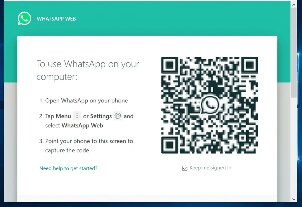 whatsapp web 
