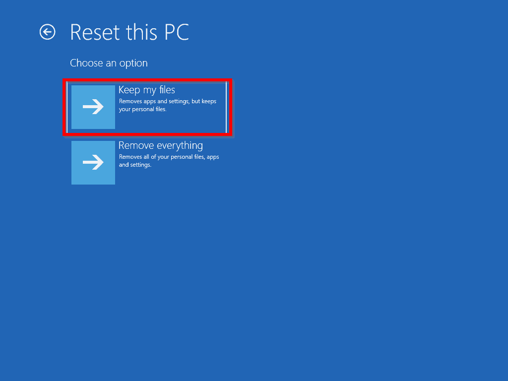 How to Reset Windows 10 from Boot