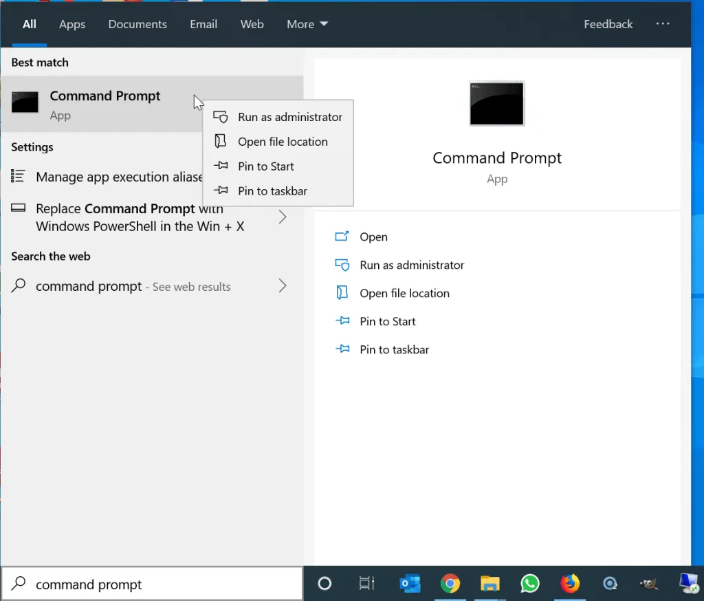 windows update stuck  - run command prompt as administrator