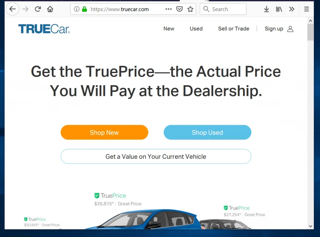 Websites Like Craigslist for Cars - TrueCar.com