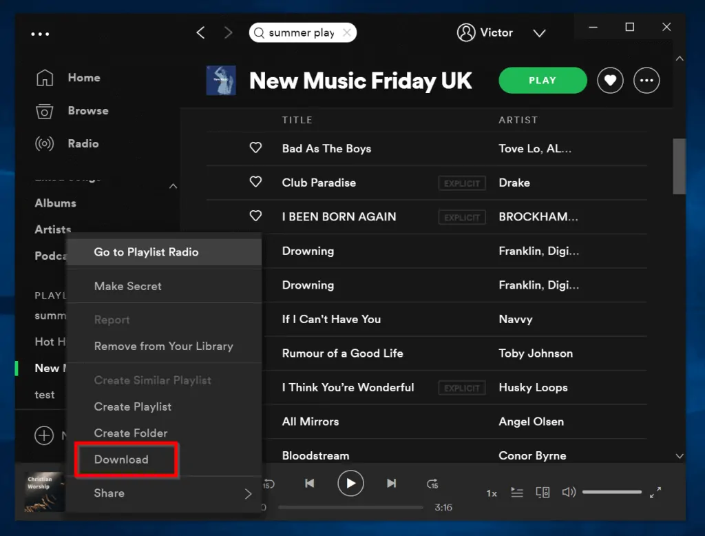 download spotify playlist desktop 1