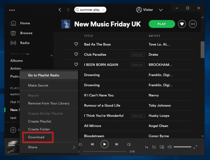 download spotify playlist to galaxy watch
