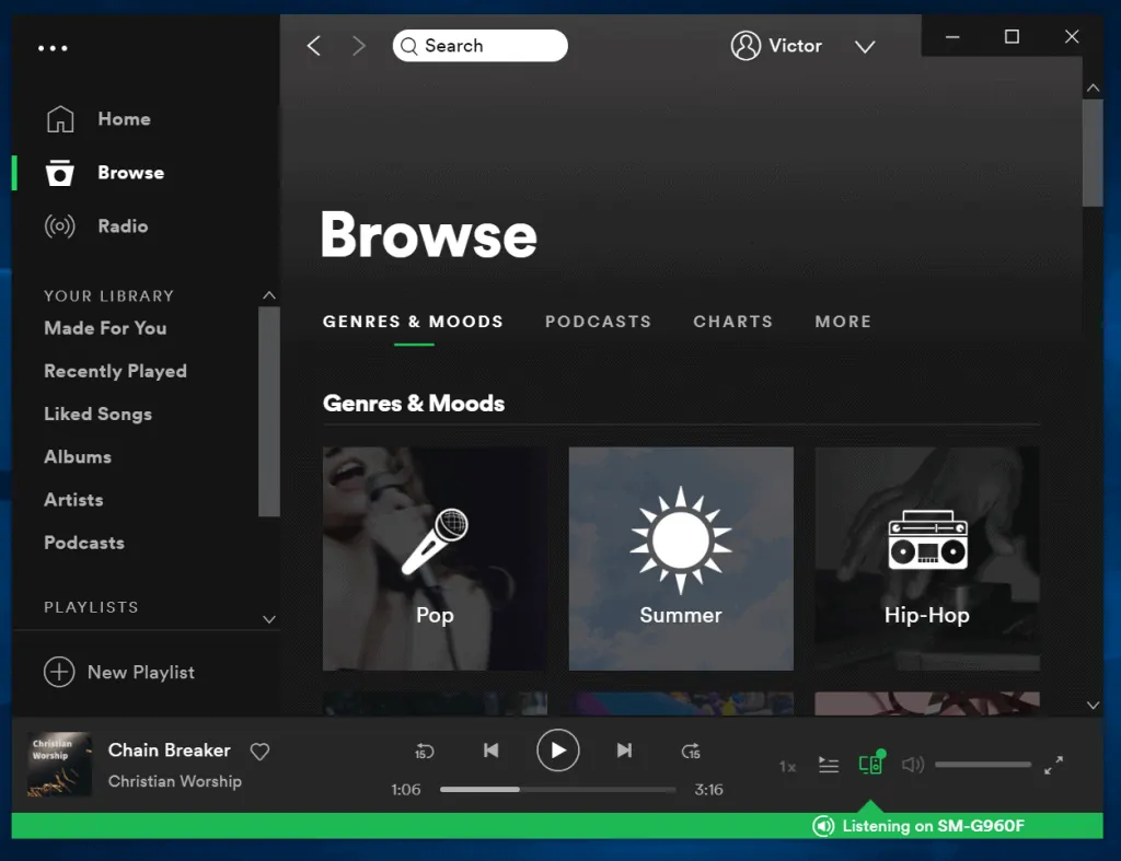 find Spotify Playlists from Browse