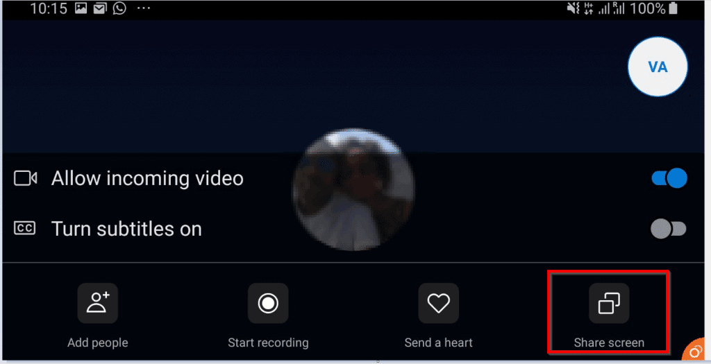 no audio oprion in skype web app