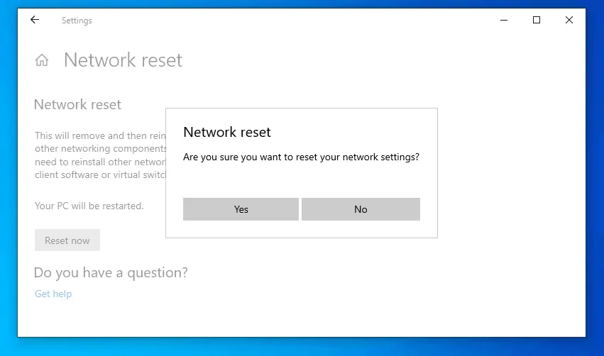  windows can t communicate with the device or resource - Reset Your Network Adapter
