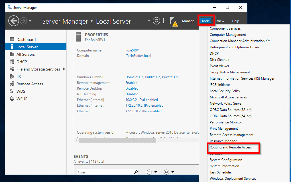 Steps to Enable and Setup Network Address Translation (NAT) Service in Windows Server 2016 