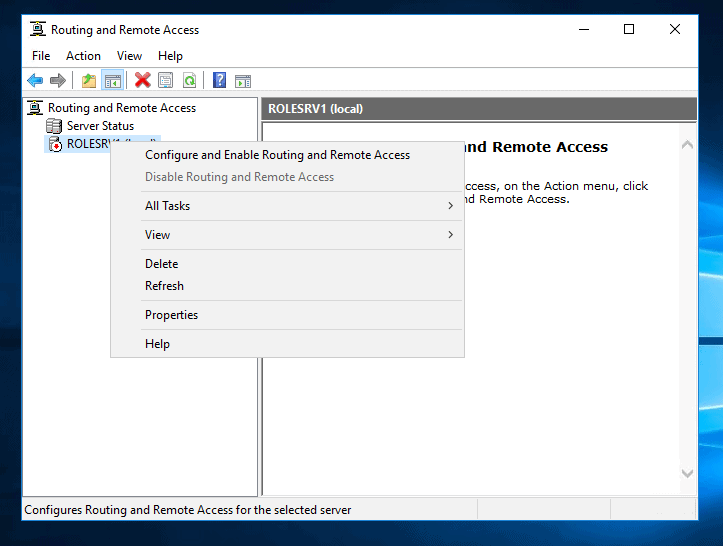 Steps to Enable and Setup Network Address Translation (NAT) Service in Windows Server 2016 