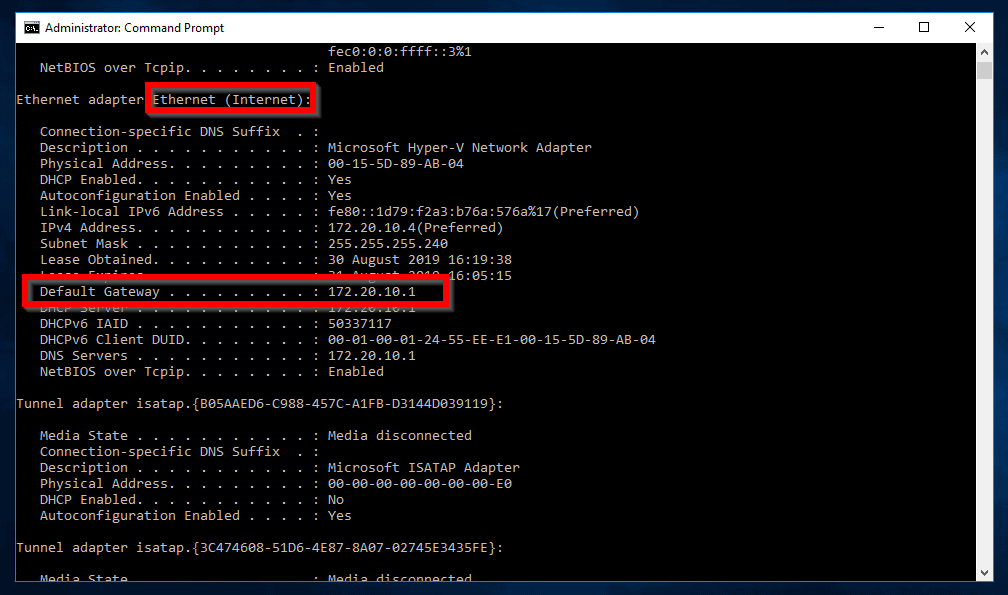 Test Network Address Translation (NAT) in Windows Server 2016