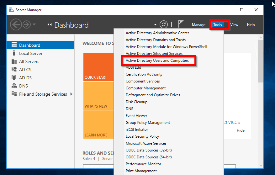 Steps to Enable and Setup Web Application proxy in Windows Server 2016 - create a service account to use with AD FS