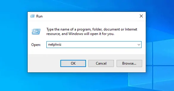 remove login password windows 10 - open netplwiz