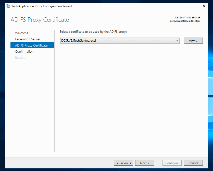 Web Application proxy