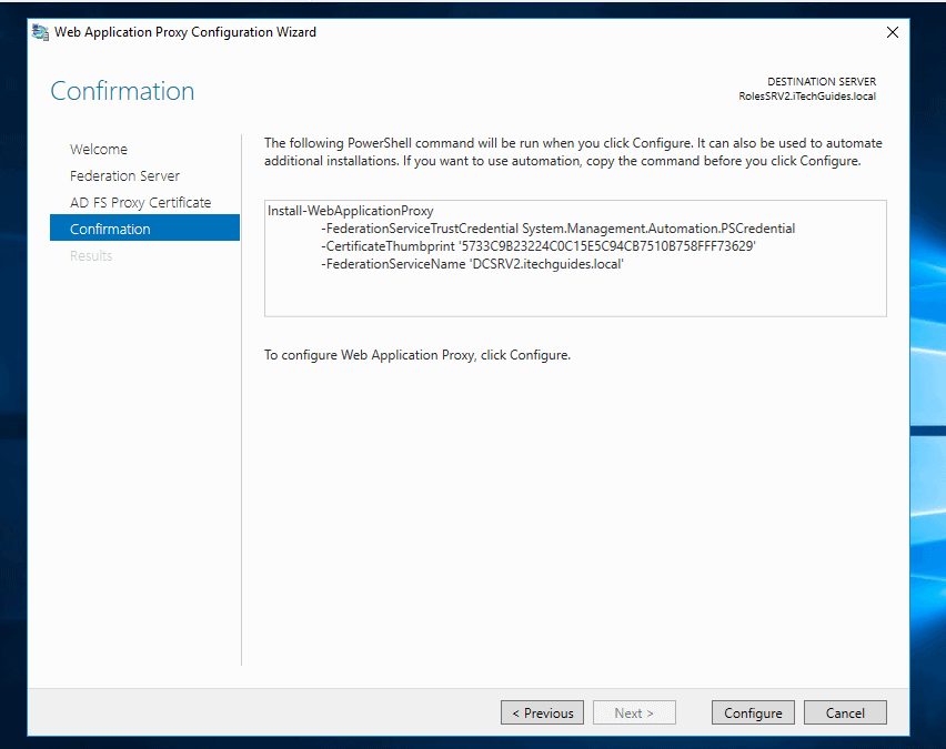 Web Application proxy