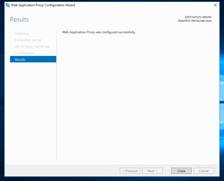 Routing and Remote Access in Windows Server 2016 (Part 4): Configure Web Application proxy