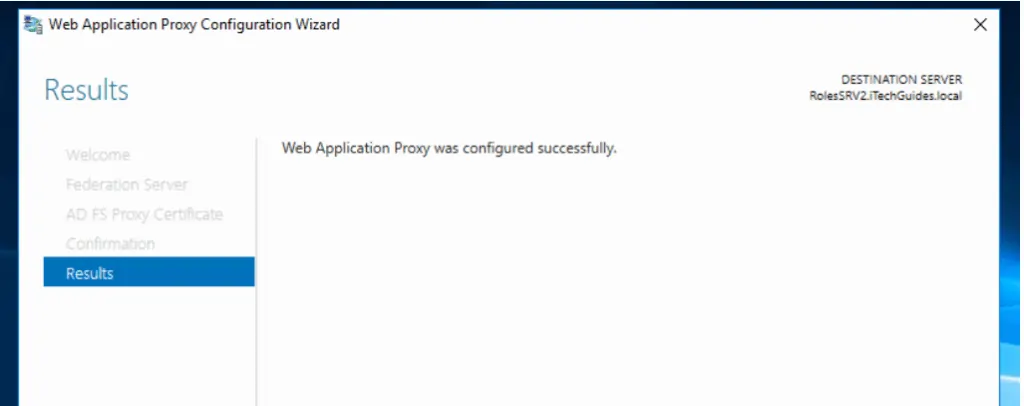 Configure Web Application Proxy in Windows Server 2016