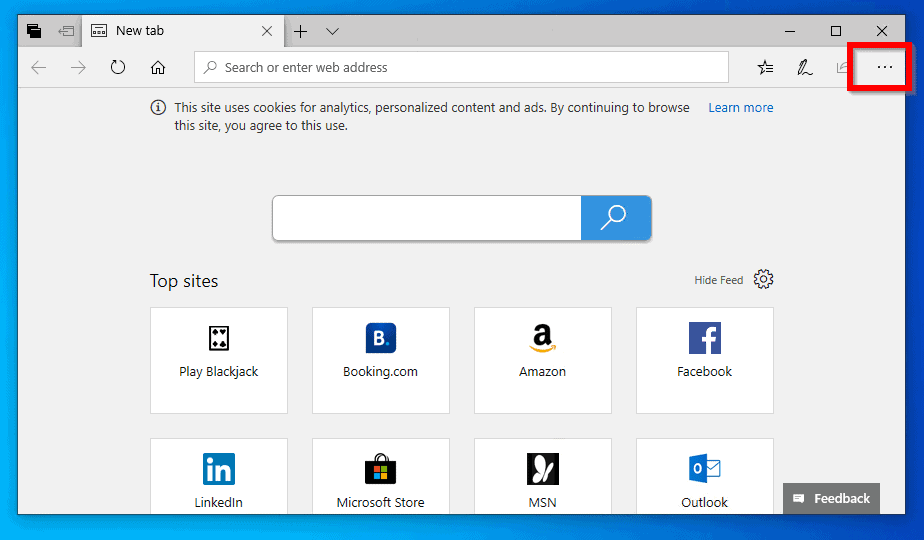 to set homepage in Edge - Open Microsoft Edge. Then click 3 dots on the top right of the page.