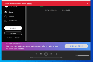 Oooops Something Went Wrong. reload Spotify Error [Fixed]
