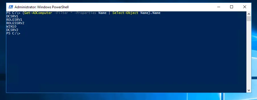 PowerShell Add AD Computers to an Array Without Variables