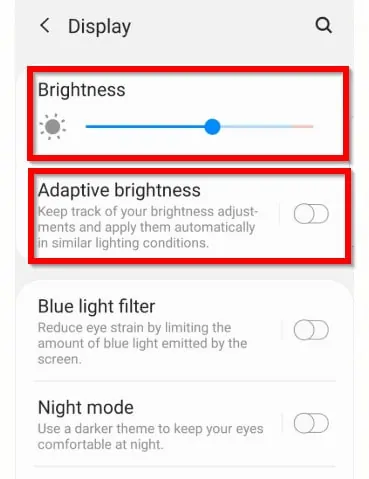 Turn on Battery Saver: Reduce Device Brightness