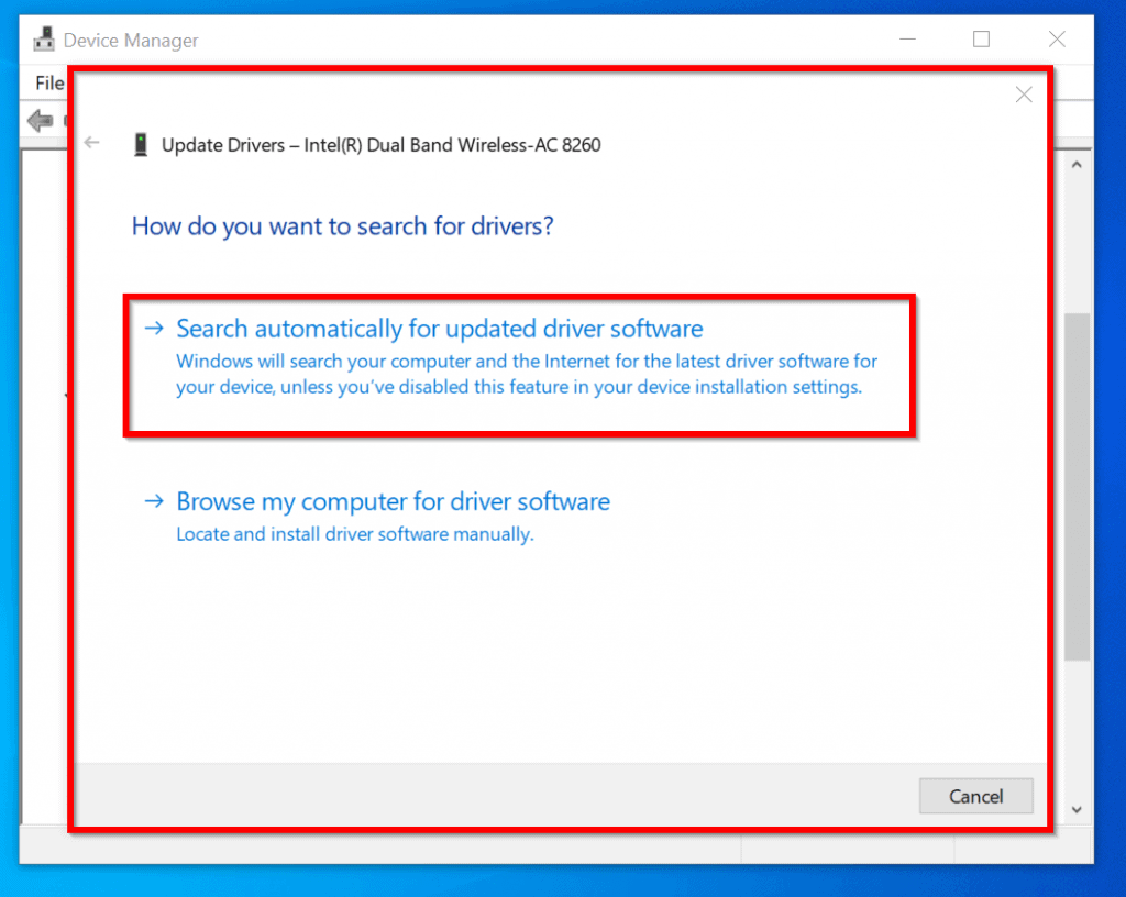 Wifi doesn t have a valid IP configuration - update wifi driver