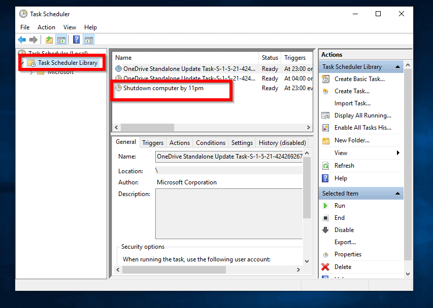 schedule shutdown windows 7 command line