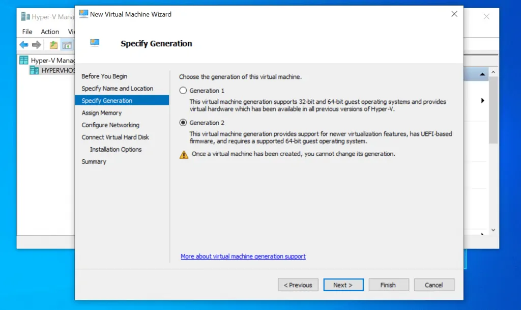 install windows server 2019 on Hyper-V