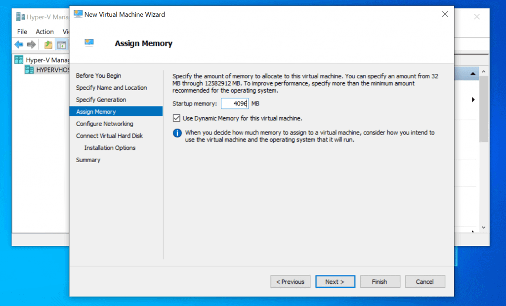 install windows server 2019 on Hyper-V