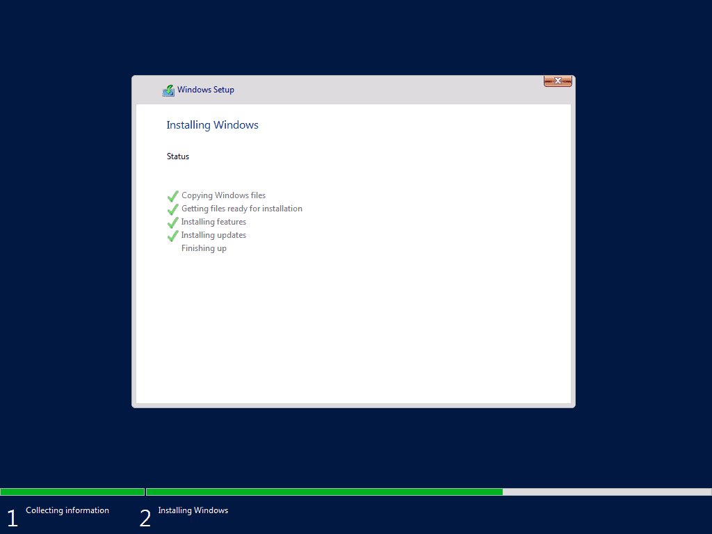 Install Windows Server 2019 from USB