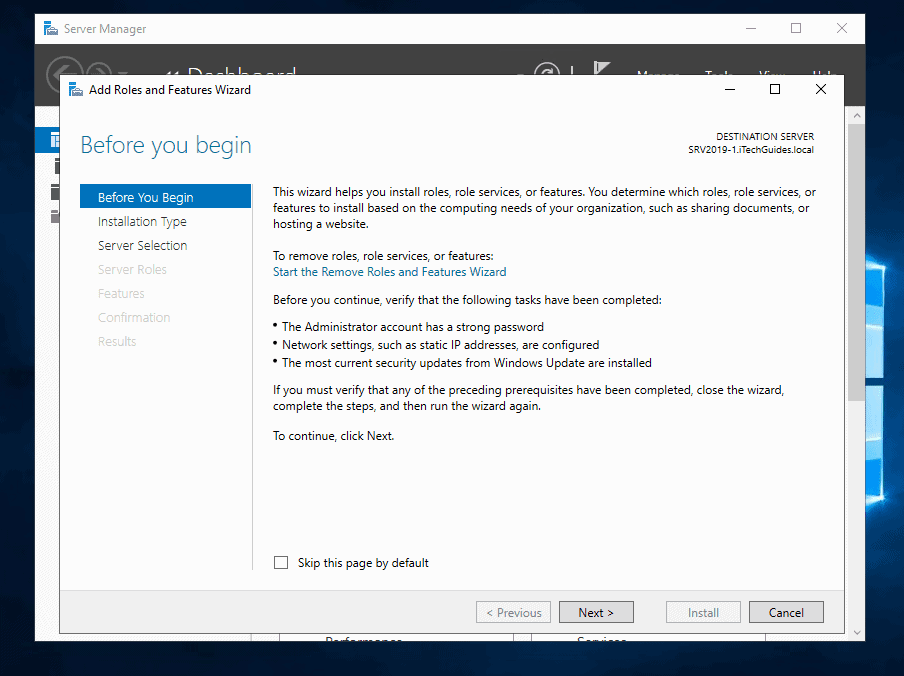 Install Windows Deployment Services in Server 2019