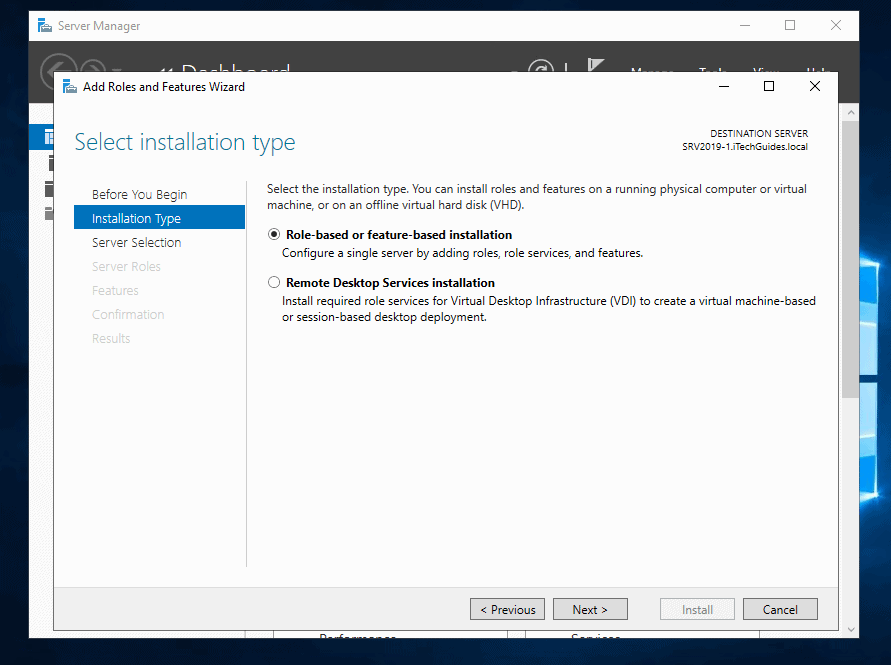 Install Windows Deployment Services in Server 2019