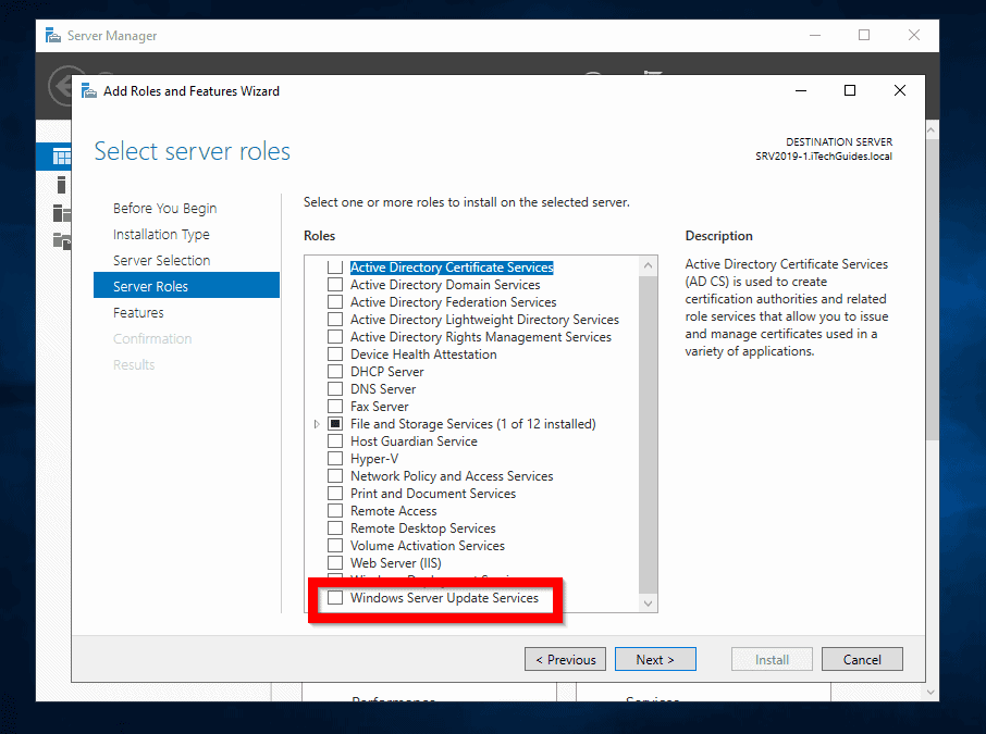 How to Install and Configure WSUS in Windows Server 2019