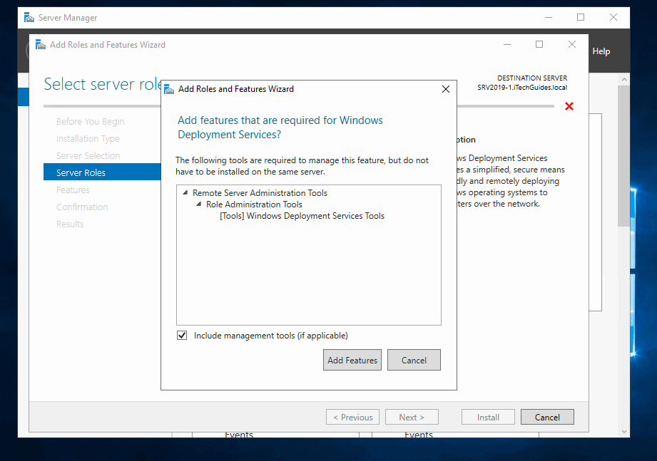 Install Windows Deployment Services in Server 2019