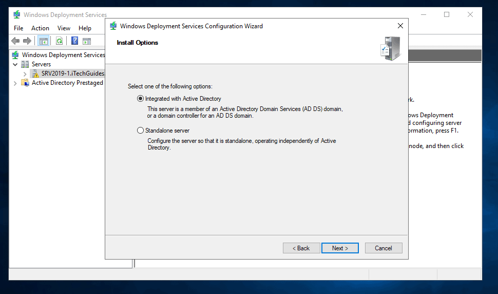 Configure Windows Deployment Services in Server 2019