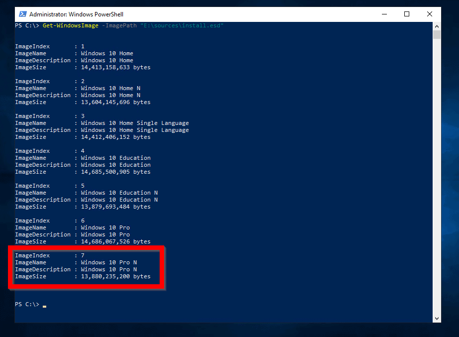 convert install.esd to wim windows 10