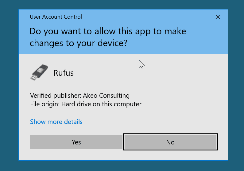 Burn Windows 10 ISO to USB with Rufus