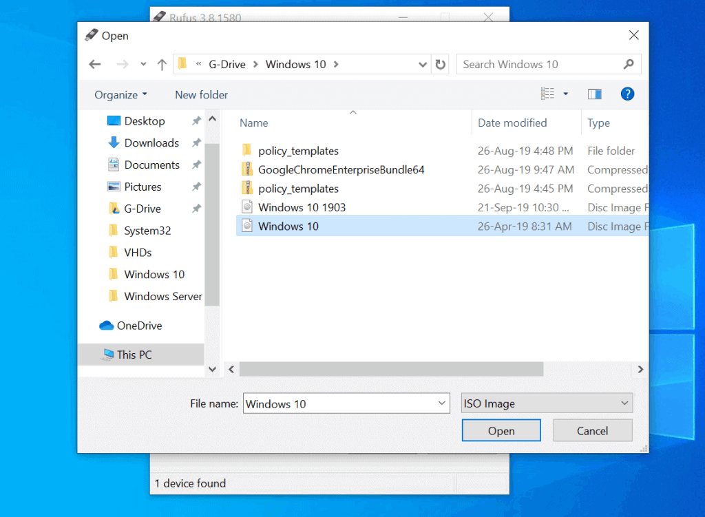 burn iso to usb windows 10