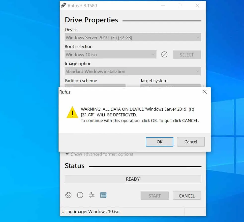 how to burn iso to usb in windows 10