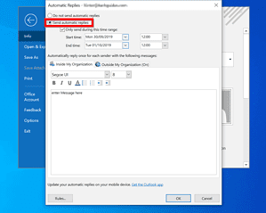 How to Set Up an Out-of-Office Auto Reply (Outlook and Gmail)