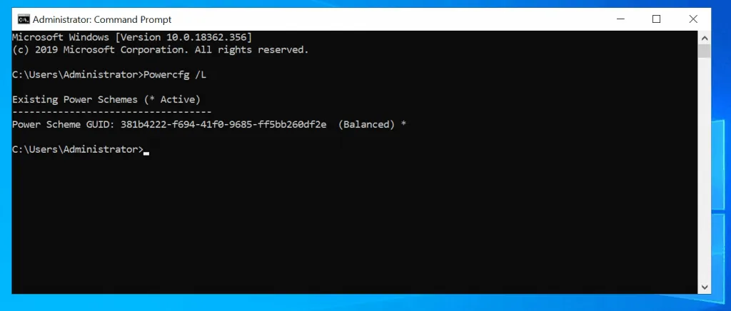 Change Windows 10 Power Settings with Command Line