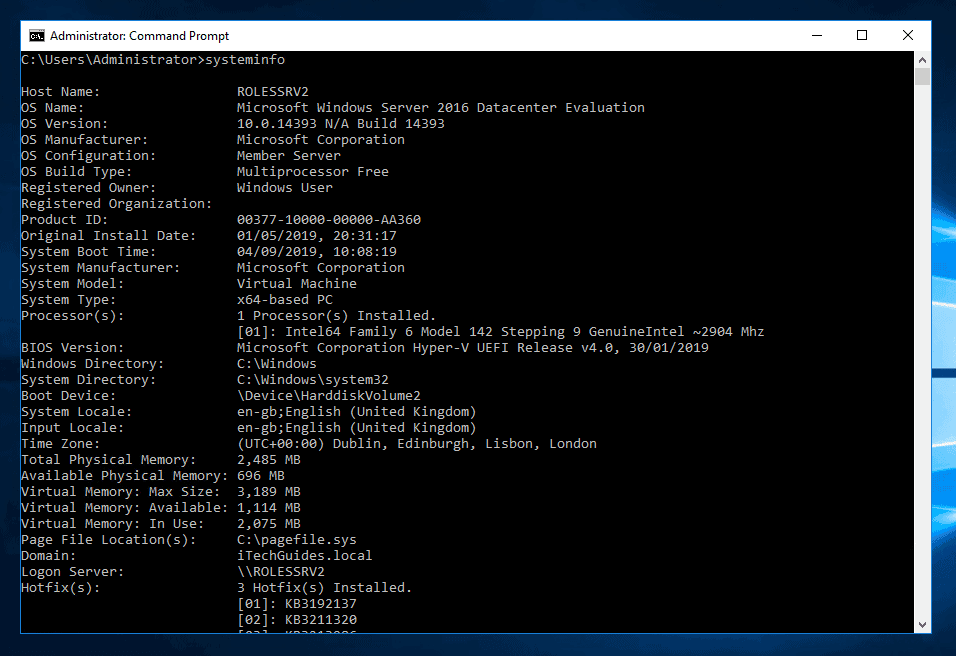Persyaratan WSUS Server 2016 (Persyaratan Perangkat Keras)