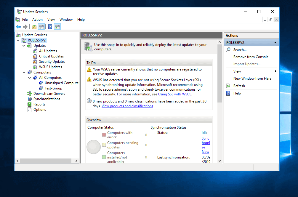 Persyaratan WSUS Server 2016