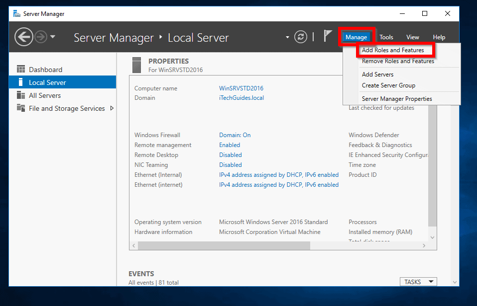 windows server 2016 router configuration  Install Routing and Remote Access Role