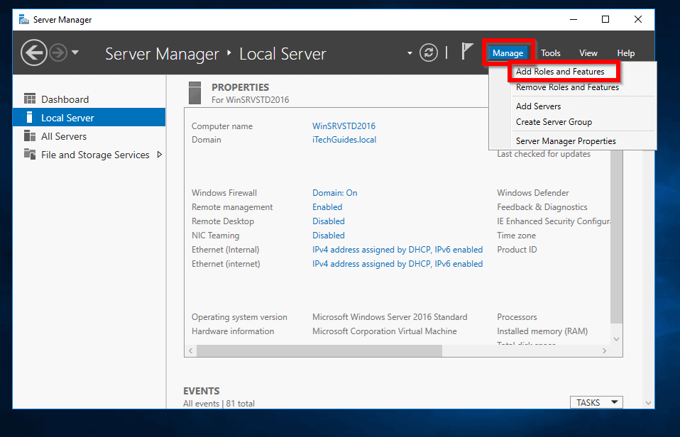 how to install and configure dns on windows server 2016