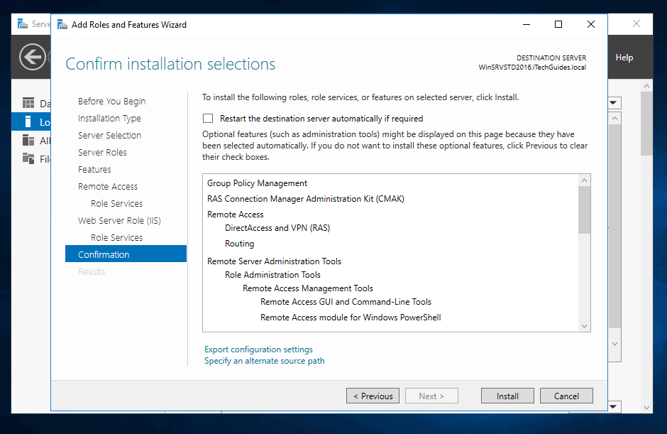 windows server 2016 router configuration