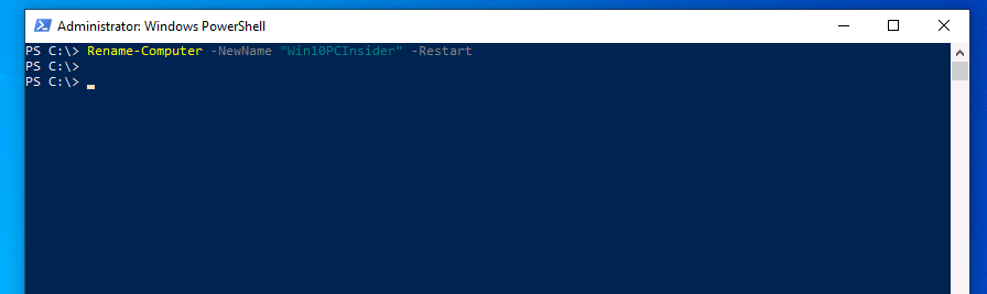 How to Change Computer Name on Windows 10 with PowerShell