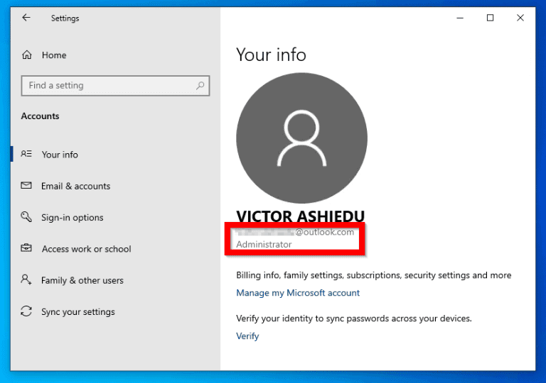 how to change your microsoft account on windows 10