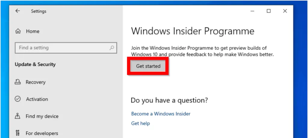 Join Windows Insider Program from Your Computer