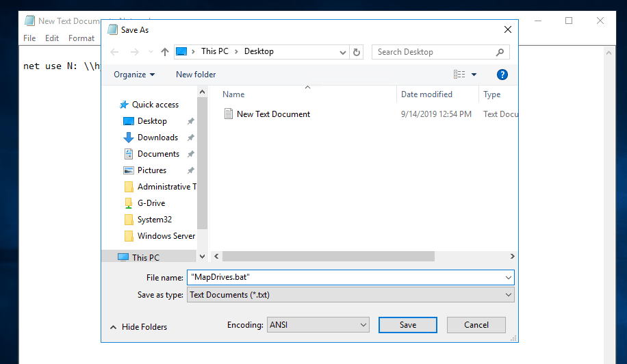 How to Map Network Drive on Windows 10 with Logon Script