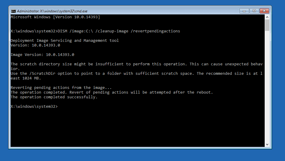 windows server 2016 won't boot after update