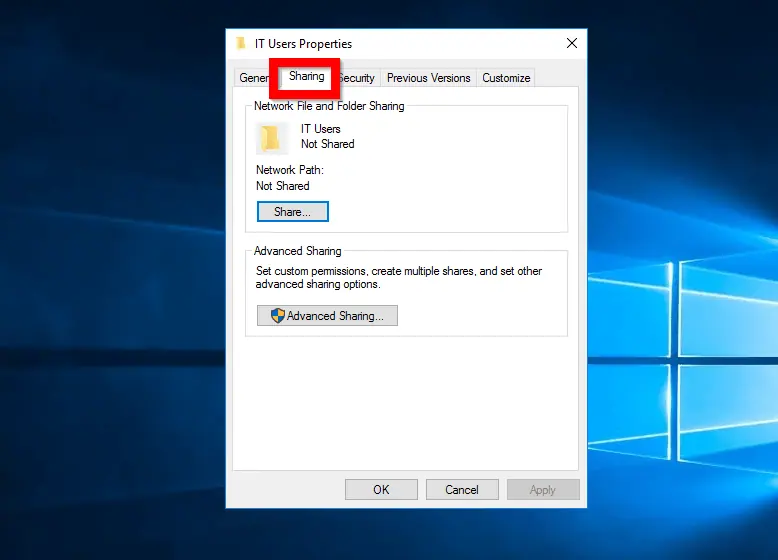 How to Share Folder in Windows 10 From Folder Properties 