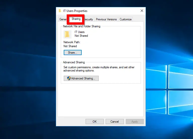 How to Share Folder in Windows 10 From Folder Properties